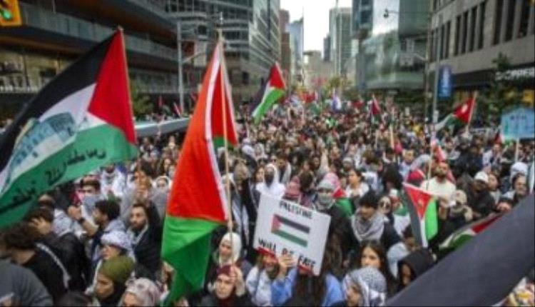 عشرات الآلاف يتظاهرون فى كندا للمطالبة بوقف إطلاق النار فى غزة