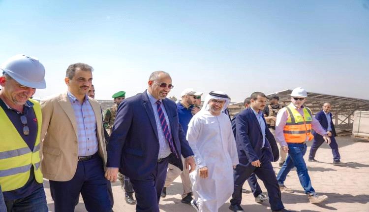 زيارة ميدانية للرئيس الزبيدي إلى محطة الطاقة الاماراتية