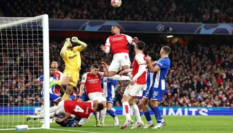 رايا يمنح آرسنال بطاقة التأهل على حساب بورتو