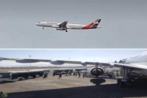 طائرة اليمنية تهبط بعد ساعات من التحليق فوق مطار عدن 
