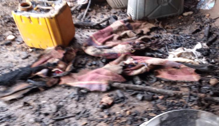 انفجار اسطوانة غاز يخلف دمارًا واسعًا ويشرد أسرة شهيد في الضالع 