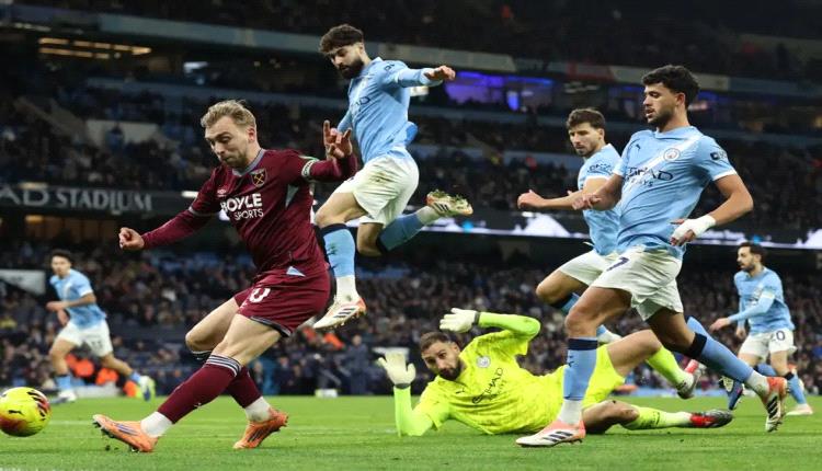 مانشستر سيتي يقفز إلى صدارة البريميرليج مؤقتًا بثلاثية أمام وست هام