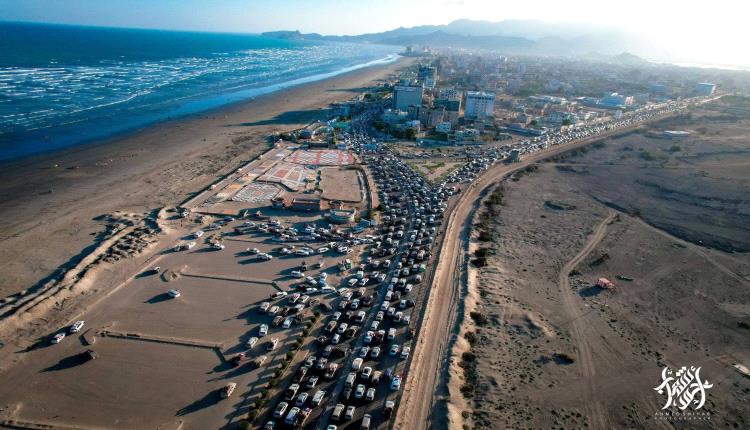 صور - موكب جماهيري مهيب لأبناء الضالع عند مدخل العاصمة 