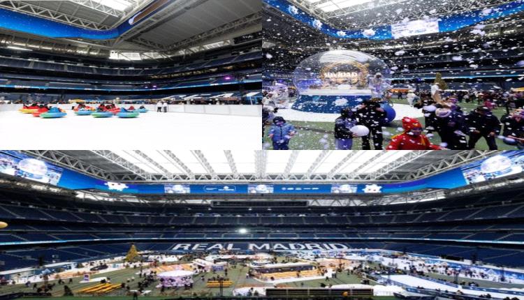 للإحتفال بأعياد الميلاد.. ريال مدريد يقوم بتحويل ملعب "سانتياغو بيرنابيو" إلى مدينة ألعاب