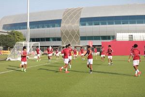 منتخبب تحت  23 عاما يجري تمرين استشفائي استعداداً لمواجهة الإمارات