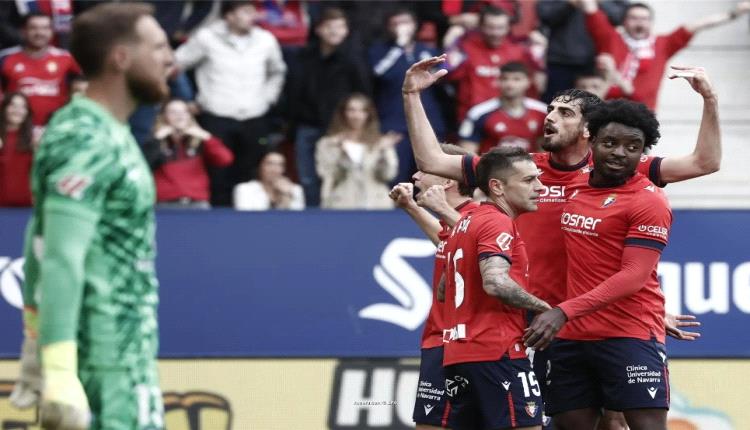 أوساسونا يحرج أتلتيكو مدريد بثنائية في الليجا