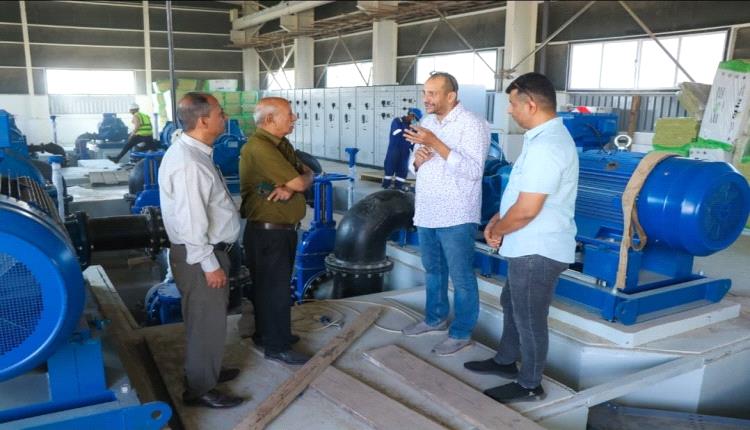 فريق من رئاسة الانتقالي بعدن يطلع على أوضاع مؤسسة المياه