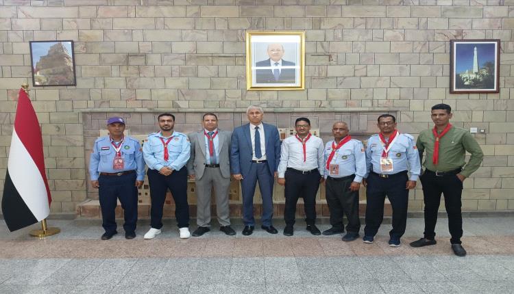 وفد اليمن المشارك في المؤتمر الكشفي العربي يلتقي سفير اليمن في دولة الإمارات العربية المتحدة