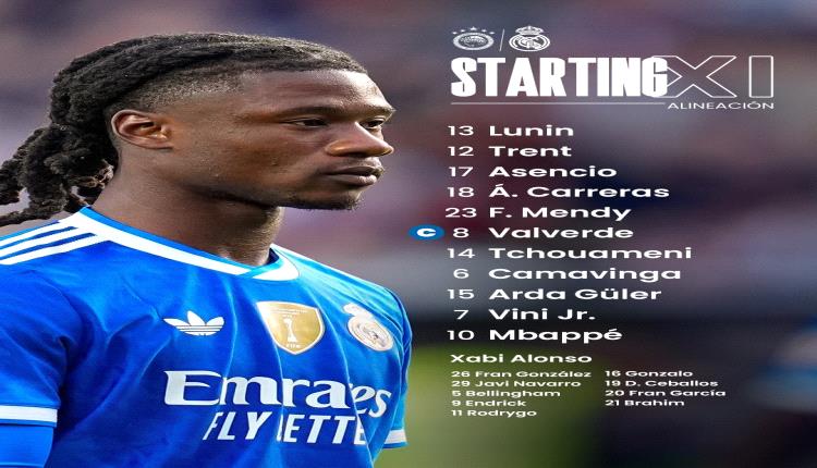 ألونسو يعلن تشكيلة ريال مدريد الرسمية لمواجهة أولمبياكوس