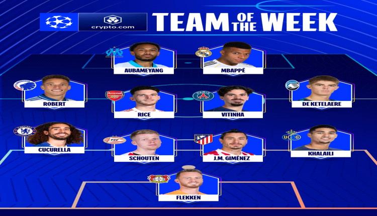 الاتحاد الأوروبي لكرة القدم يعلن عن التشكيلة المثالية للجولة الـ"5" لدوري أبطال أوروبا