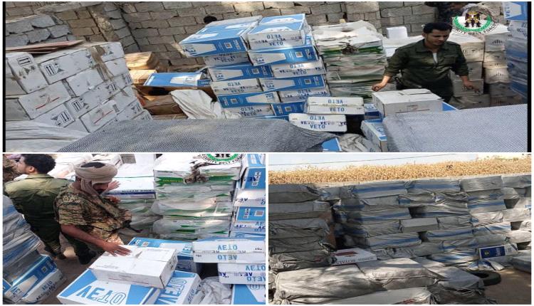 لحج..ضبط مخازن لبيع وتوزيع مواد مهربة في منطقتي اللحوم والرباط