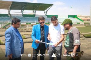 معاوية والشاذلي" يدشنان مشروع تأهيل ملعب نادي وحدة عدن بالعشب الصناعي المعتمد من الفيفا