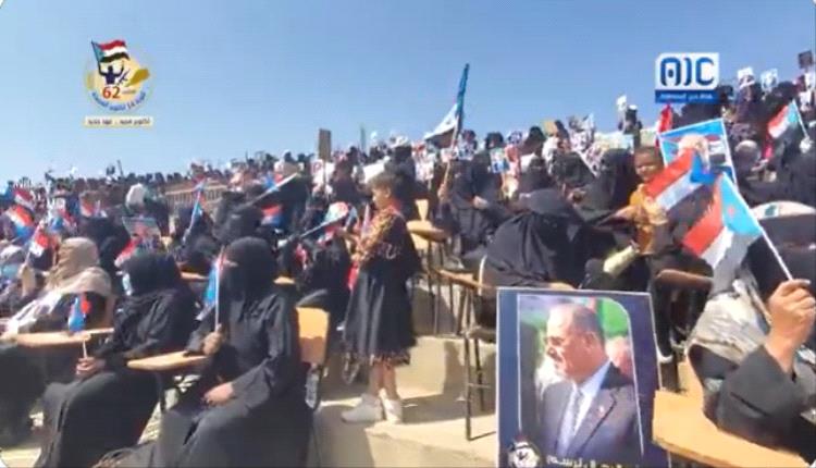 مشاركة فاعلة لحرائر الجنوب في مليونية أكتوبر بالضالع
