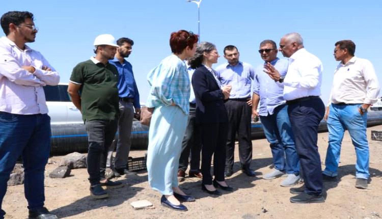 باخبيرة والسفيرة الفرنسية يقفان على سير مشروع إعادة تأهيل خط الضخ الرئيسي للمياه من بئر أحمد