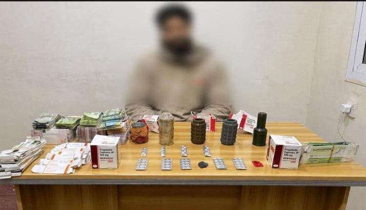 عدن.. ضبط متهم بحيازة مواد مخدرة ومتفجرات