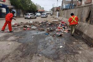 تنفيذ حملة نظافة واسعة في شارع الثقافة بمديرية خور مكسر