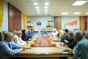 أول إجتماع مع المكلفين بإدارة مكاتب التربية والتعليم والسياحة والثقافة والاعلام والشباب والرياضة بالعاصمة عدن