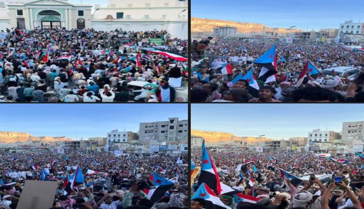 تظاهرة كبرى مؤيدة للمجلس الانتقالي في سيئون بحضرموت (بيان)