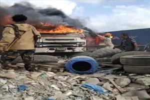 مدير شرطة المنطقة الحرة ينفي صحة ما أُشيع عن اندلاع حريق في ميناء عدن
