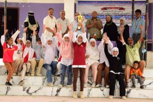 فريق مدرسة البيحاني للبنات يتوج بكأس بطولة الكرة الطائرة لمدارس التعليم الاساسي والثانوي
