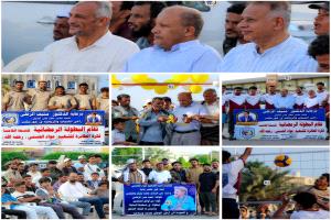 ساحة العروض بمديرية خورمكسر تشهد قص شريط منافسات بطولة الشهيد "عواد الحسني" للكرة الطائرة