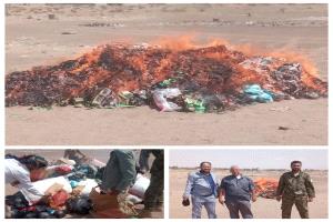إتلاف 543 باكتًا من "شمة الحوت" المحظورة في عدن