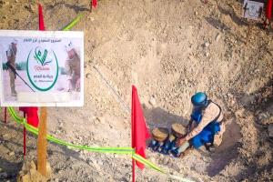 مشروع «مسام» يتلف 724 قطعة من المخلفات الحربية في المكلا