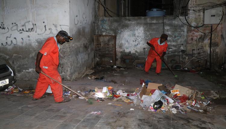 صندوق نظافة صيرة يواصل حملته الميدانية في شوارع وأحياء المديرية 