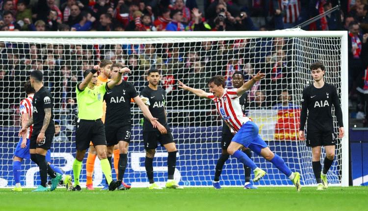 أتليتيكو مدريد يقترب من ربع نهائي دوري أبطال أوروبا بفوز ساحق على ضيفه توتنهام