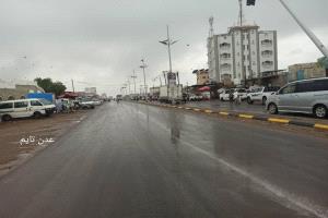 هطول امطار متوسطة على اجزاء واسعة من محافظة لحج 