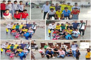 فريق الحناكة يتوج بطلا لبطولة شهداء القطيع للكرة الخماسية لفئة البراعم