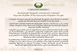 الإمارات تتصدى لـ11 صاروخًا و27 مسيّرة إيرانية وتؤكد جاهزيتها الكاملة