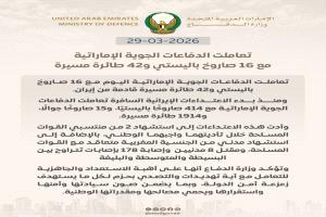 الدفاعات الجوية الإماراتية تتصدى لـ16 صاروخاً باليستياً و42 طائرة مسيرة