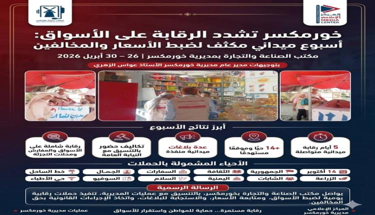 بين ضبط المخالفات والاستجابة للبلاغات.. حصاد أسبوع من الرقابة التموينية بخورمكسر