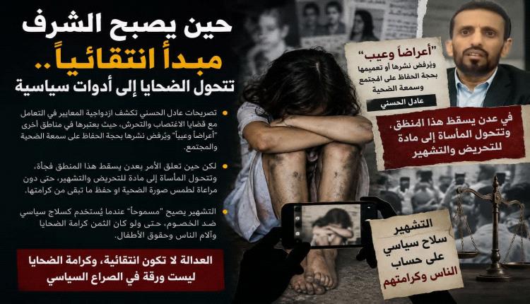 حين يصبح الشرف مبدأً انتقائي.. تتحول الضحايا إلى أدوات سياسية