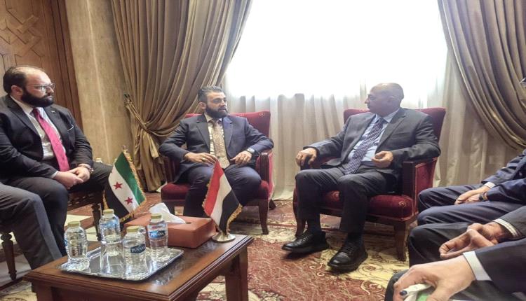 الوزير الشرجبي يبحث مع وزير الإدارة المحلية والبيئة السوري تعزيز التعاون البيئي 
