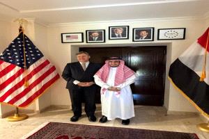 القائم بأعمال السفير الأمريكي لدى اليمن يبحث مع الرئيس التنفيذي لمجموعة القطيبي آفاق التعاون ودعم القطاع الخاص