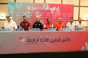 عقد المؤتمر الصحفي لمدربي المنتخبات في كاس الخليج للناشئين