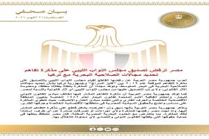 مصر ترفض تصديق البرلمان الليبي على مذكرة التفاهم البحرية مع تركيا وتؤكد بطلانها