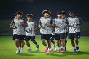 منتخب الناشئين يجري حصة تدريبية استعدادا لمواجهة مصر