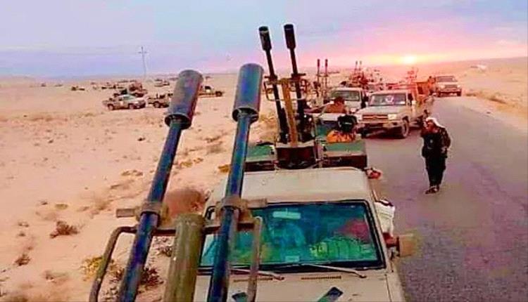 شاهد.. صقور العمالقة الجنوبية تستهدف تجمعاً حوثياً في كهبوب 