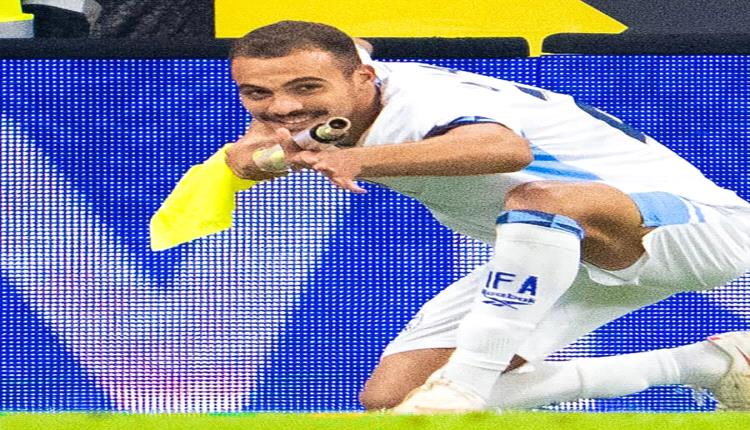 طرد لاعب الكيان الصهيوني بسبب احتفال 