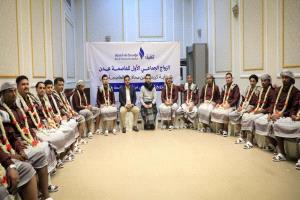 السلطة المحلية بالعاصمة عدن تحتفي بتزويج 40 عريسًا وعروسًا من أبناء مديرية الشيخ عثمان